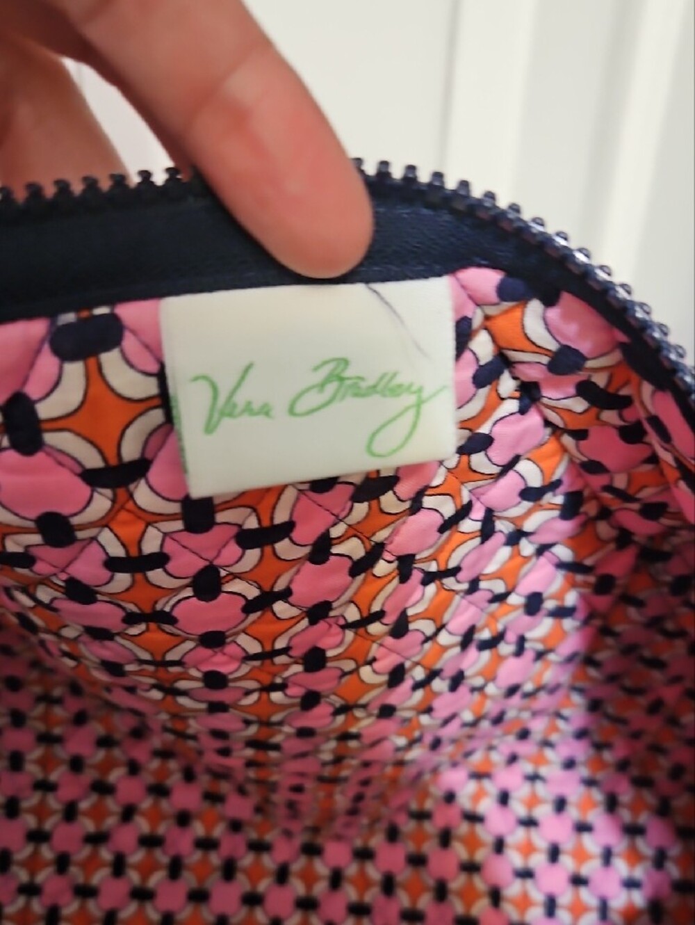 Vera Bradley EUC Quilted Floral Duffel in Pink & Blue - Picture 8 of 8